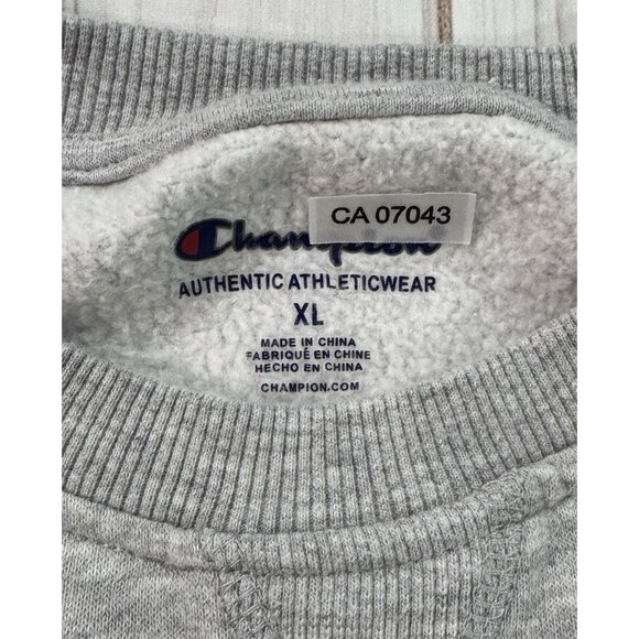 CHAMPION Sweater Girl's Size XL Grey Embroidered Pullover - Picture 2 of 7